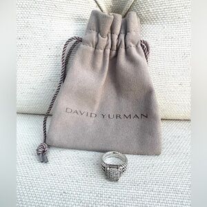 David Yurman Petite Wheaton Pave Ring - Size 7